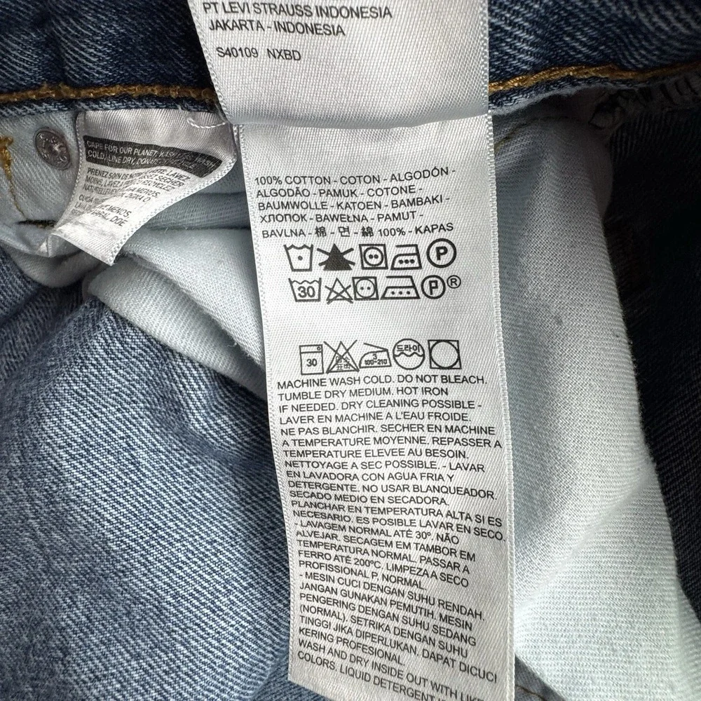 Levi 550 Jeans Mens 34x32 Blue Relaxed Fit Tapered Leg Casual Classic Denim Work